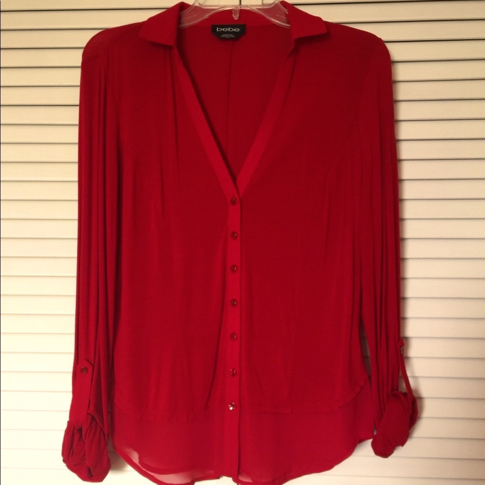 BEBE Red Blouse - M